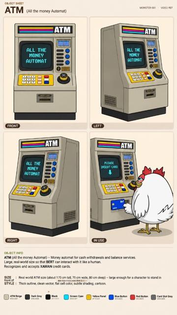 ATM (ALL DA MONEY AUTOMAT), Bert object sheet by Flare
