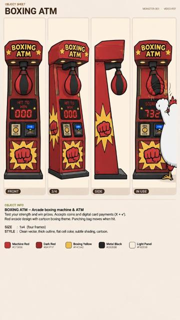 BOXING ATM, Bert object sheet by Flare