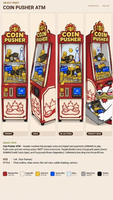 COIN PUSHER ATM, Bert object sheet by Flare