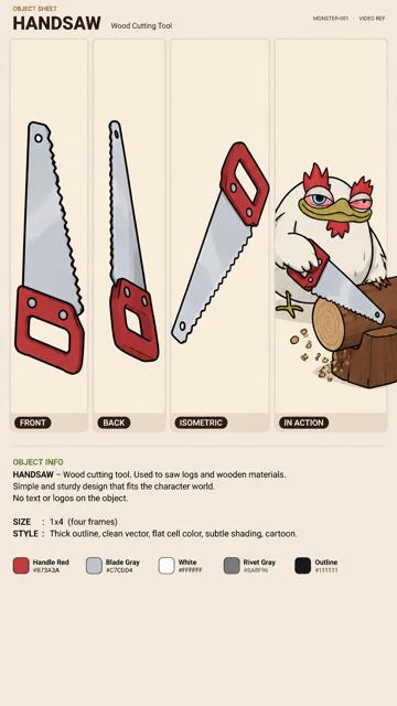 HANDSAW, Bert object sheet by Flare