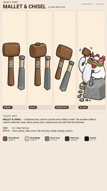 MALLET & CHISEL, Bert object sheet by Flare