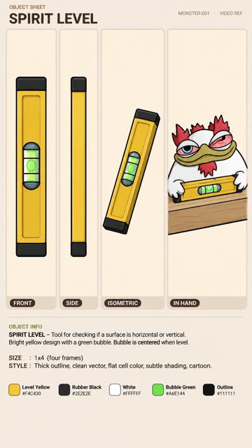 SPIRIT LEVEL, Bert object sheet by Flare