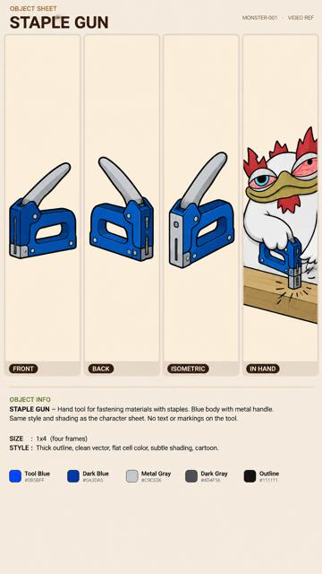 STAPLE GUN, Bert object sheet by Flare